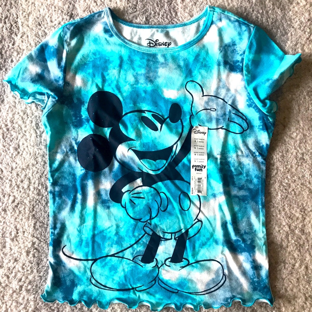 Tie Dye Blue Mickey Mouse T-Shirt